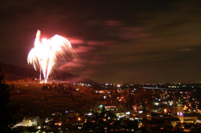 Abschlufeuerwerk des Weinlesefestes